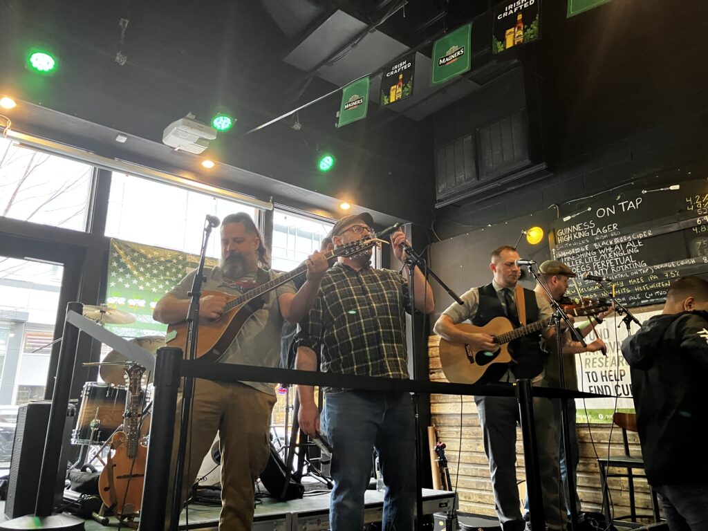 Irish band Down by the Glenside plays at Tellus 360 bar in Lancaster, Pa., on St. Patrick's Day 