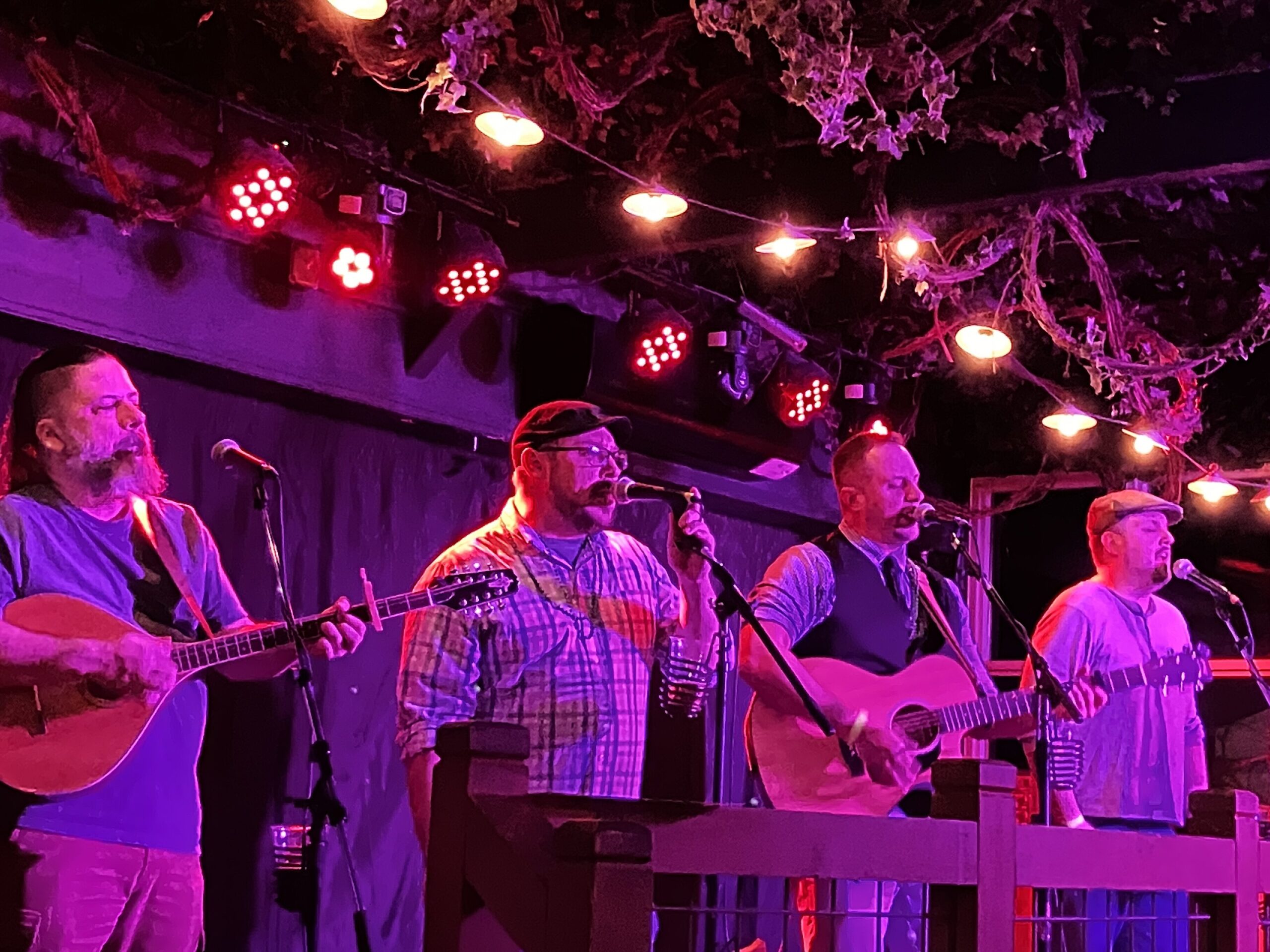 Irish band sings and plays at McCleary's pub in Marietta, Pa., for a St. Patrick's Day party.